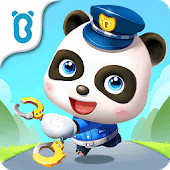 icono Bebé Panda oficial de policía