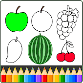 icono livro de colorir de frutas - livro de colorir
