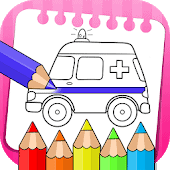 icono vehículos para colorear libro y libro de dibujo